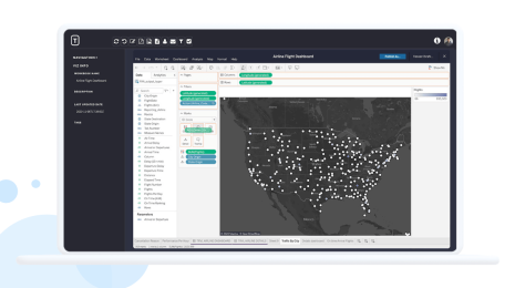 Image of a Tableau map embedded in a customer's application